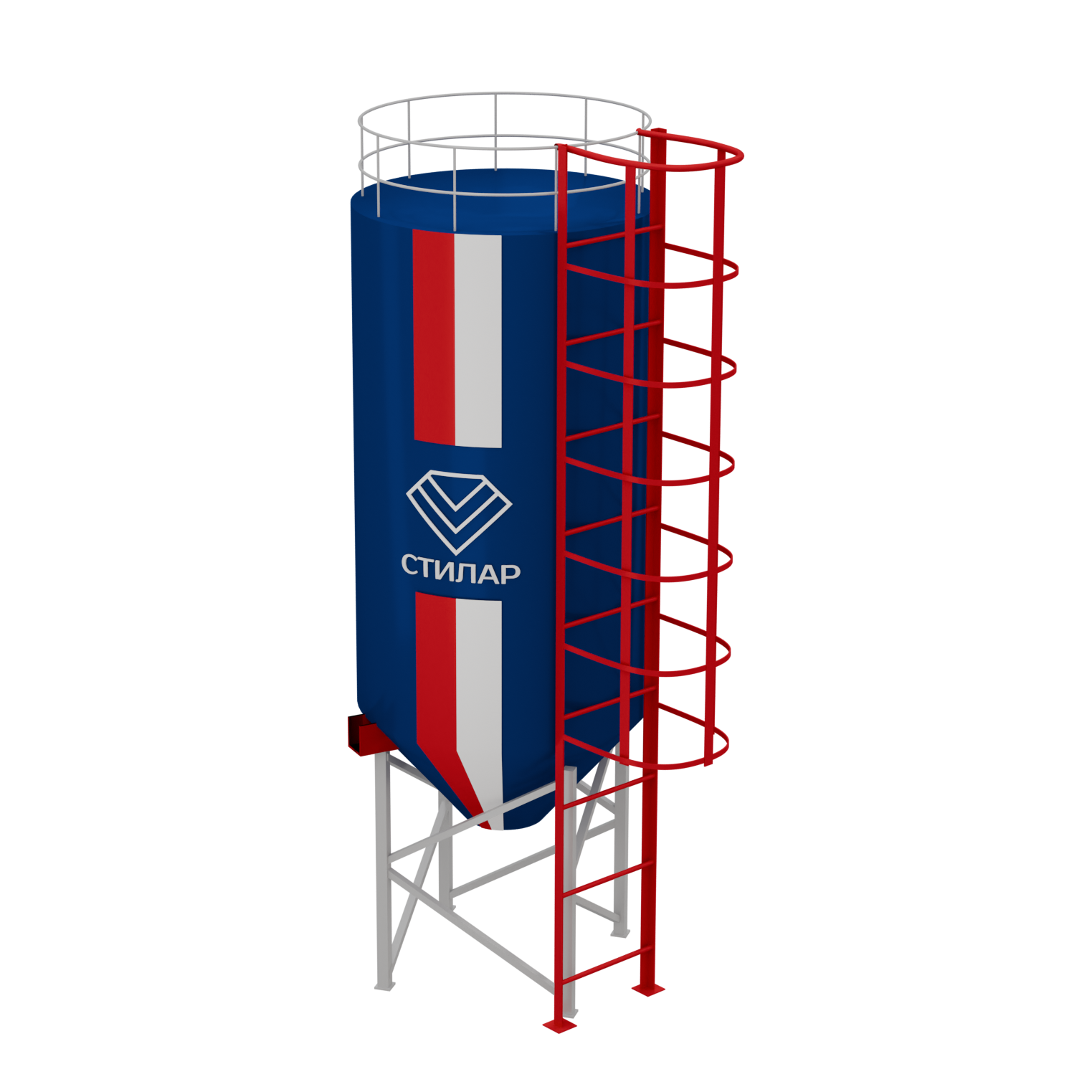 Цельносварный силос для асфальтобетонных заводов 50 м³ от производителя